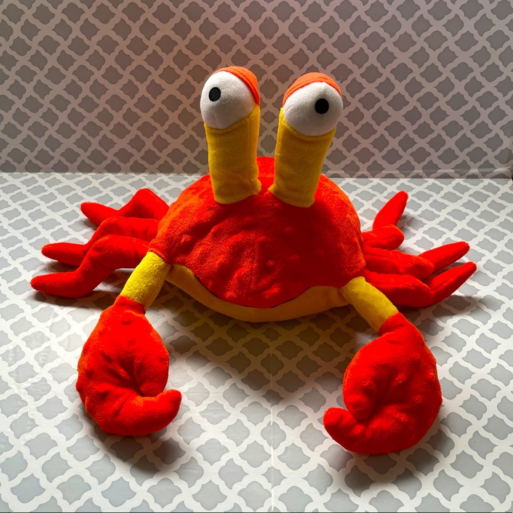 Kohls Cares Yellow Orange Crab Plush Pout Fish Deborah Diesen Stuffed Animal EUC